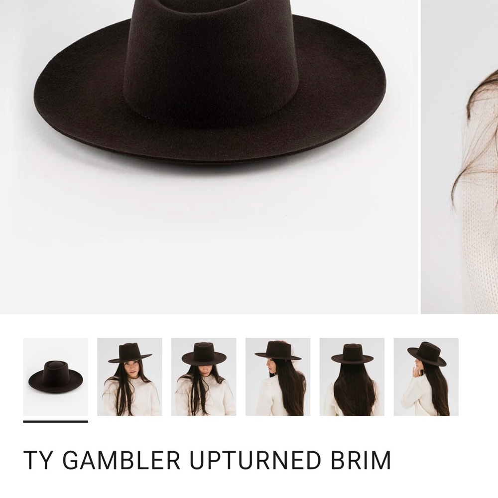 TY Gambler Upturned Brim Hat - Black
